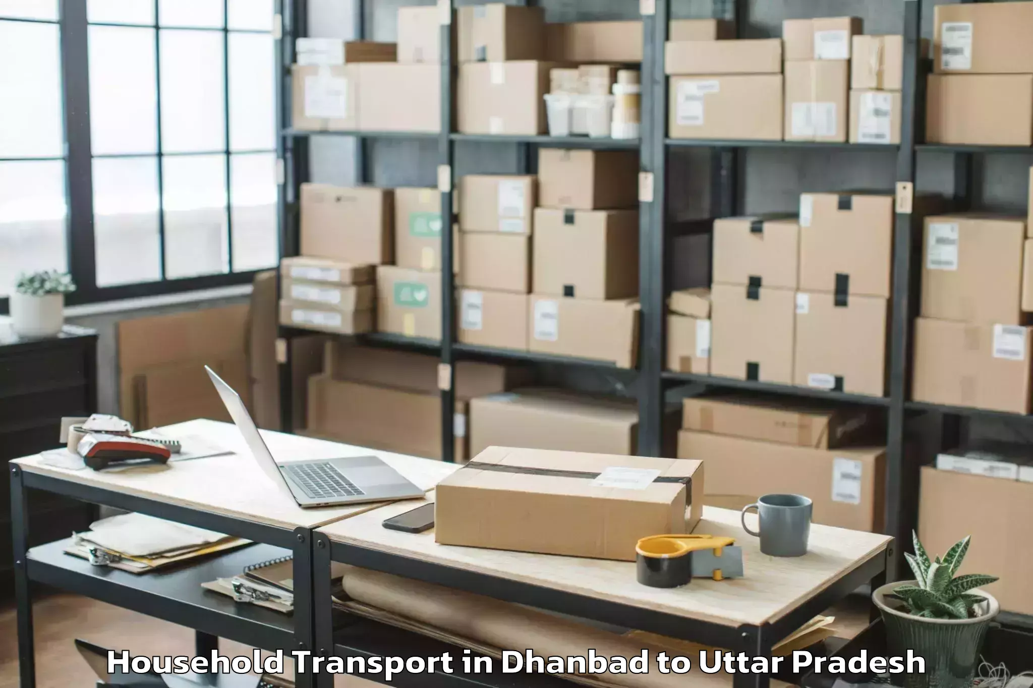 Affordable Dhanbad to Muskara Household Transport